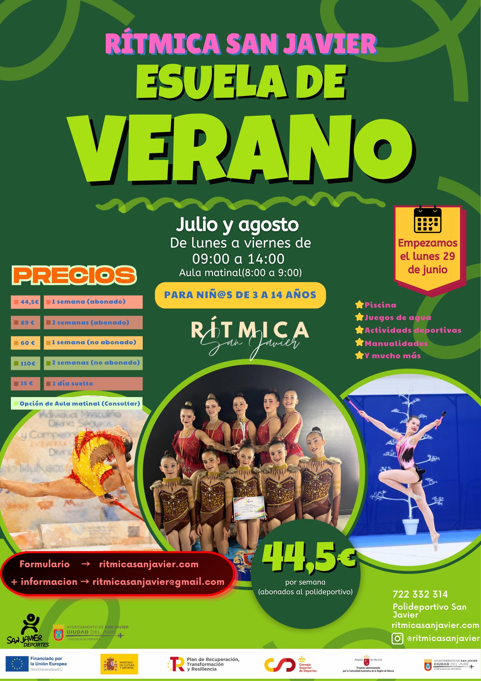 Escuela de verano Ritmica San Javier 2026